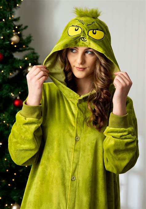 Adult grinch onesie - Fully functional hood featuring the GRINCH himself! Made from 100% polyester microfleece - extra cozy for the winter! All sizes have cuffed sleeves and ankles. MOM AND DAD: are you always naughty, or always nice? Choose between the two adult sizes. 7 Kid size options ensure all kids can participate - regardless of age! All onesies have a zipper ...